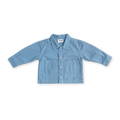 Organic Canvas Utility Shirt Jacket - Duck Egg