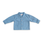 Organic Canvas Utility Shirt Jacket - Duck Egg