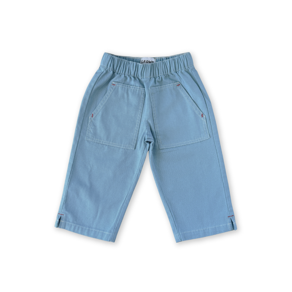 Organic Canvas Utility Pocket Pant - Duck Egg
