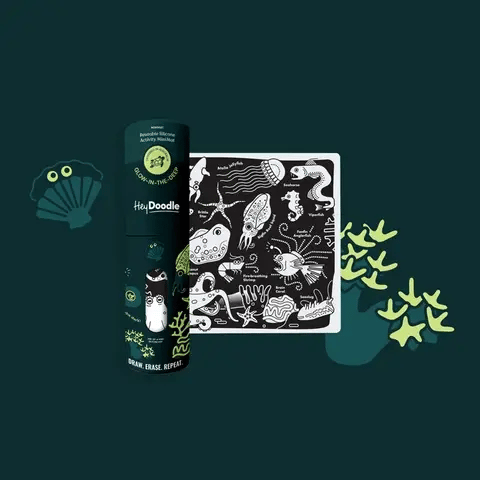 Hey Doodle Glow-in-the-deep Mini Colouring & Doodle Mat
