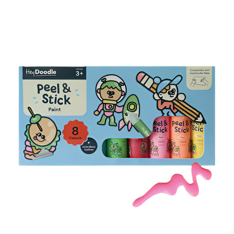 Hey Doodle Peel & Stick Solid Paint - Easy Peel and Stickable Colours