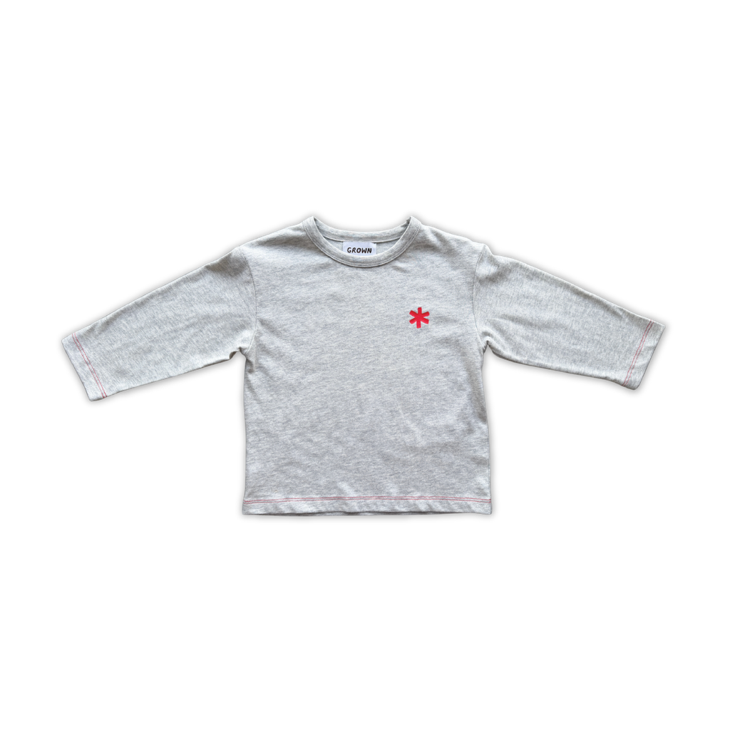 Organic Have A Nice Day Longsleeve Tee - Grey