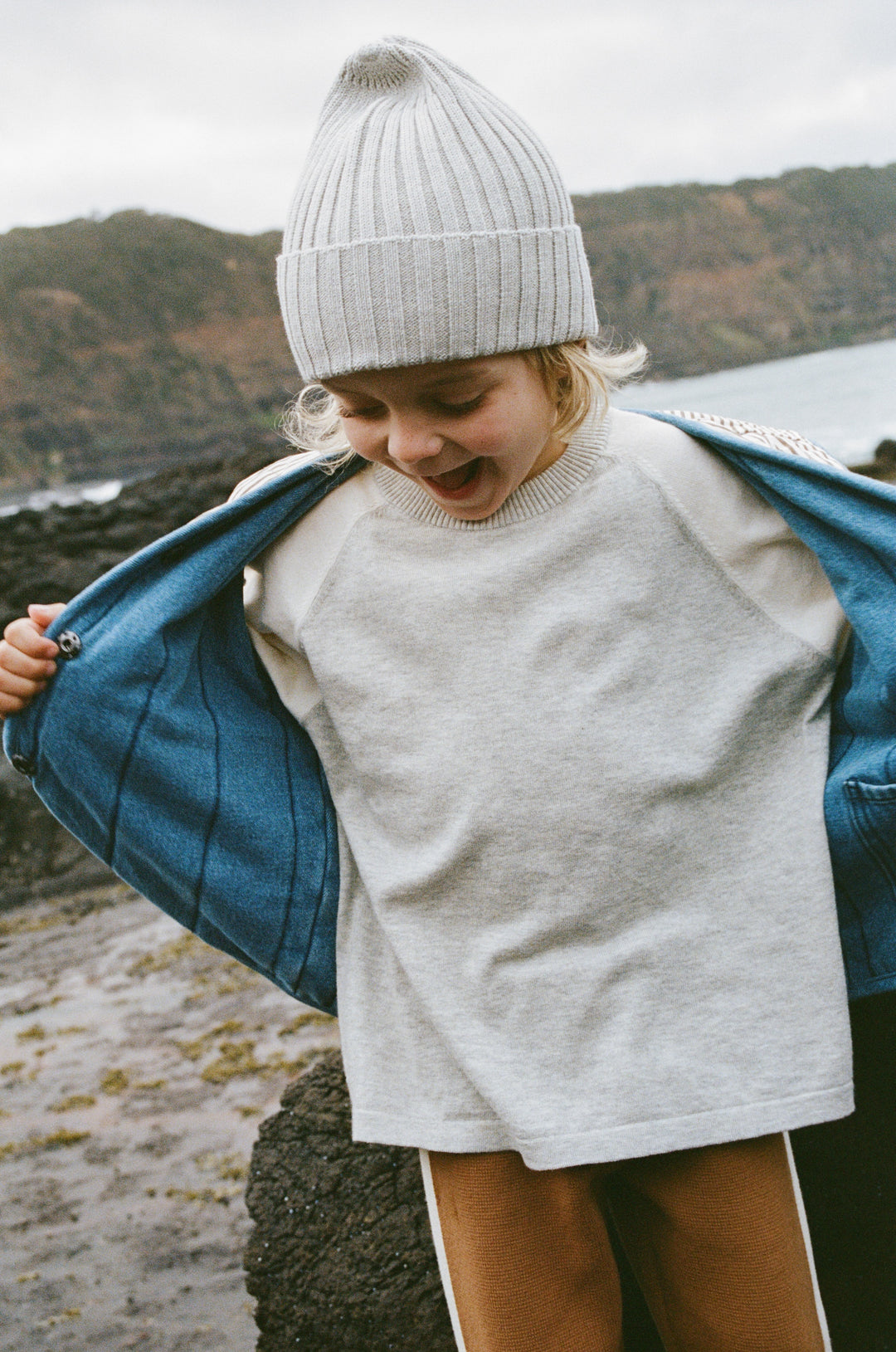 Grown Raglan Long Sleeve Tee - Grey Marle