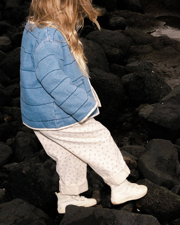 Grown Quilted Reversible Jacket - Denim & Garden