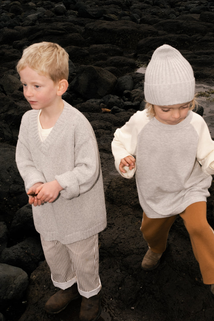Grown Raglan Long Sleeve Tee - Grey Marle