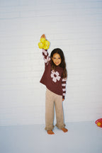 Organic Frill Knit Flares - Oatmilk