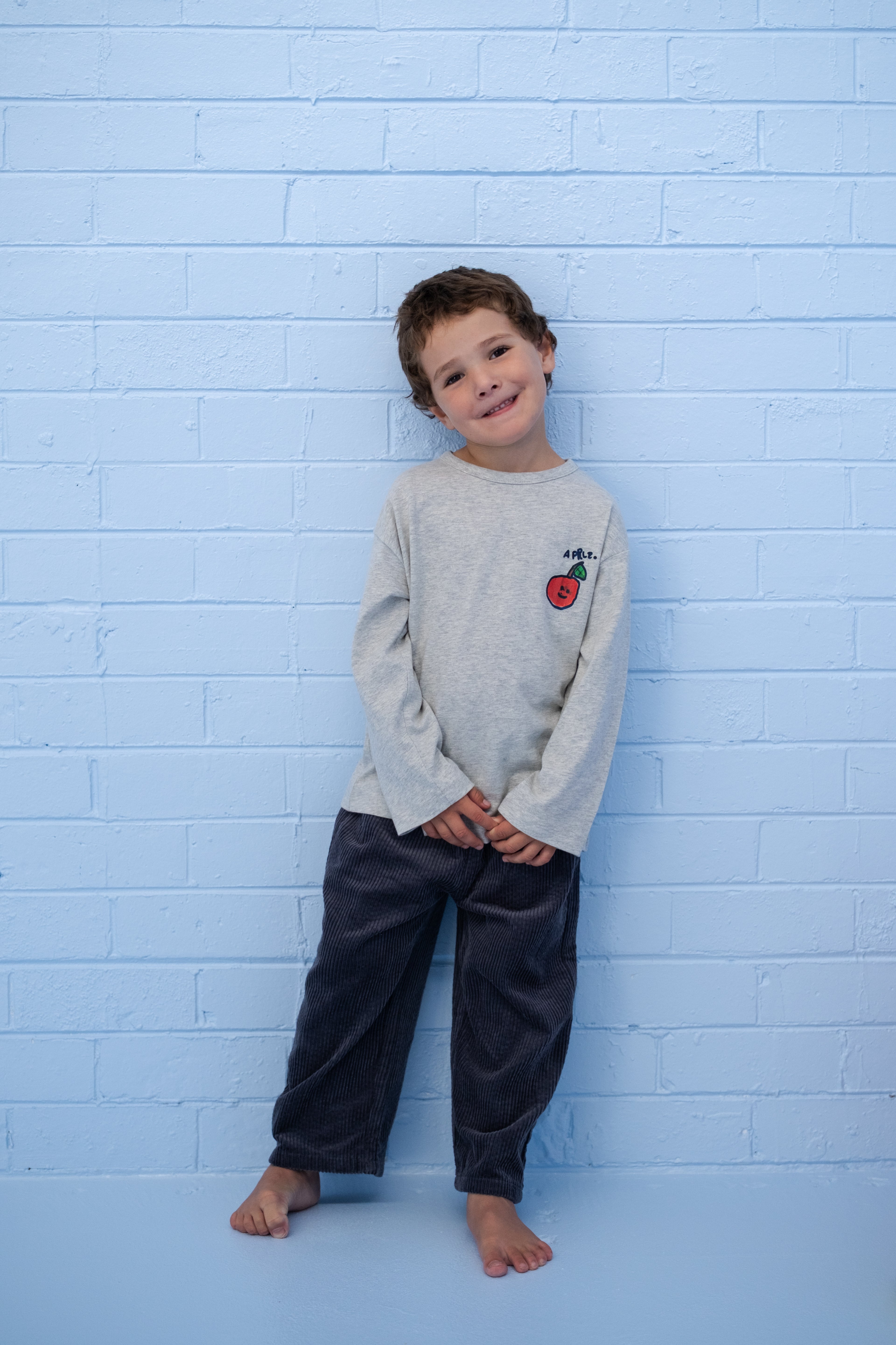Organic Everyday Cord Pants - Charcoal