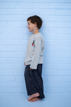 Organic Fruit Salad Longsleeve Tee - Grey Marle