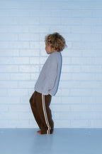 Organic Striped Milano Knit Pants - Espresso