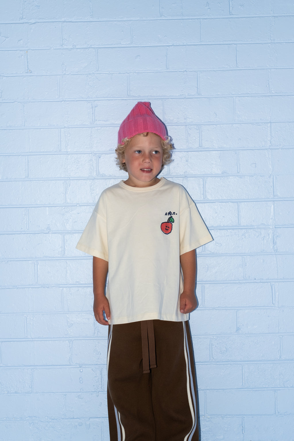 Organic Fruit Salad Tee - Milk