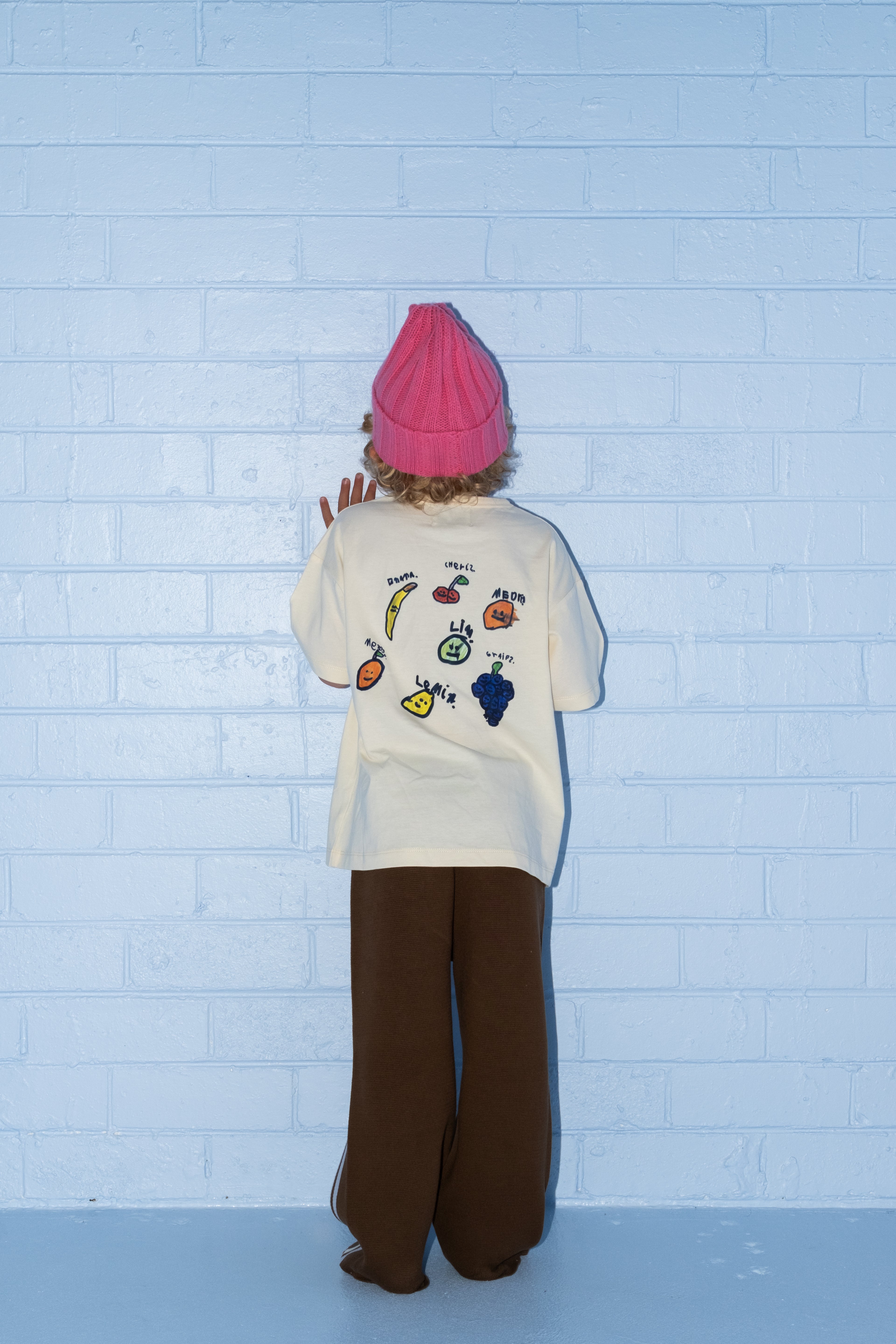 Organic Fruit Salad Tee - Milk