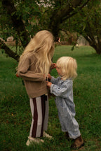 Organic Striped Knit Pants - Plum & Haze