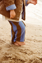 Organic Quilted Denim Jacket - Coffee