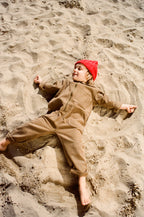 Organic Zip Boilersuit - Coffee