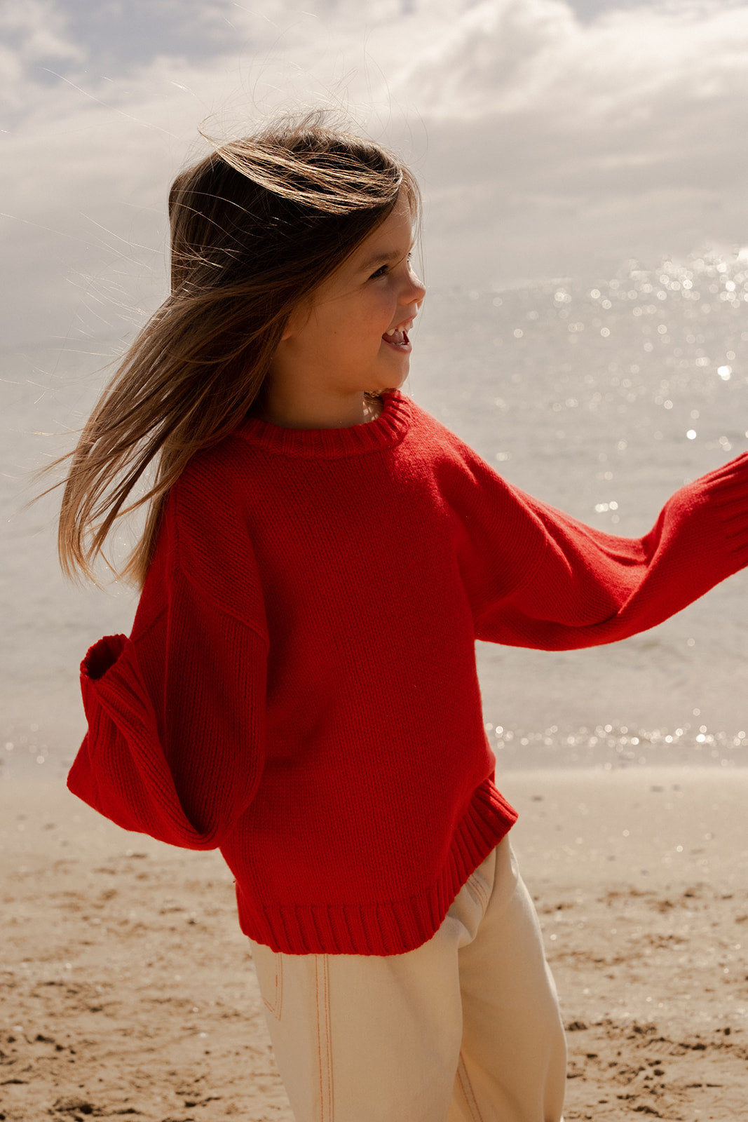 Grown Merino Blend Everyday Pull Over - Flame