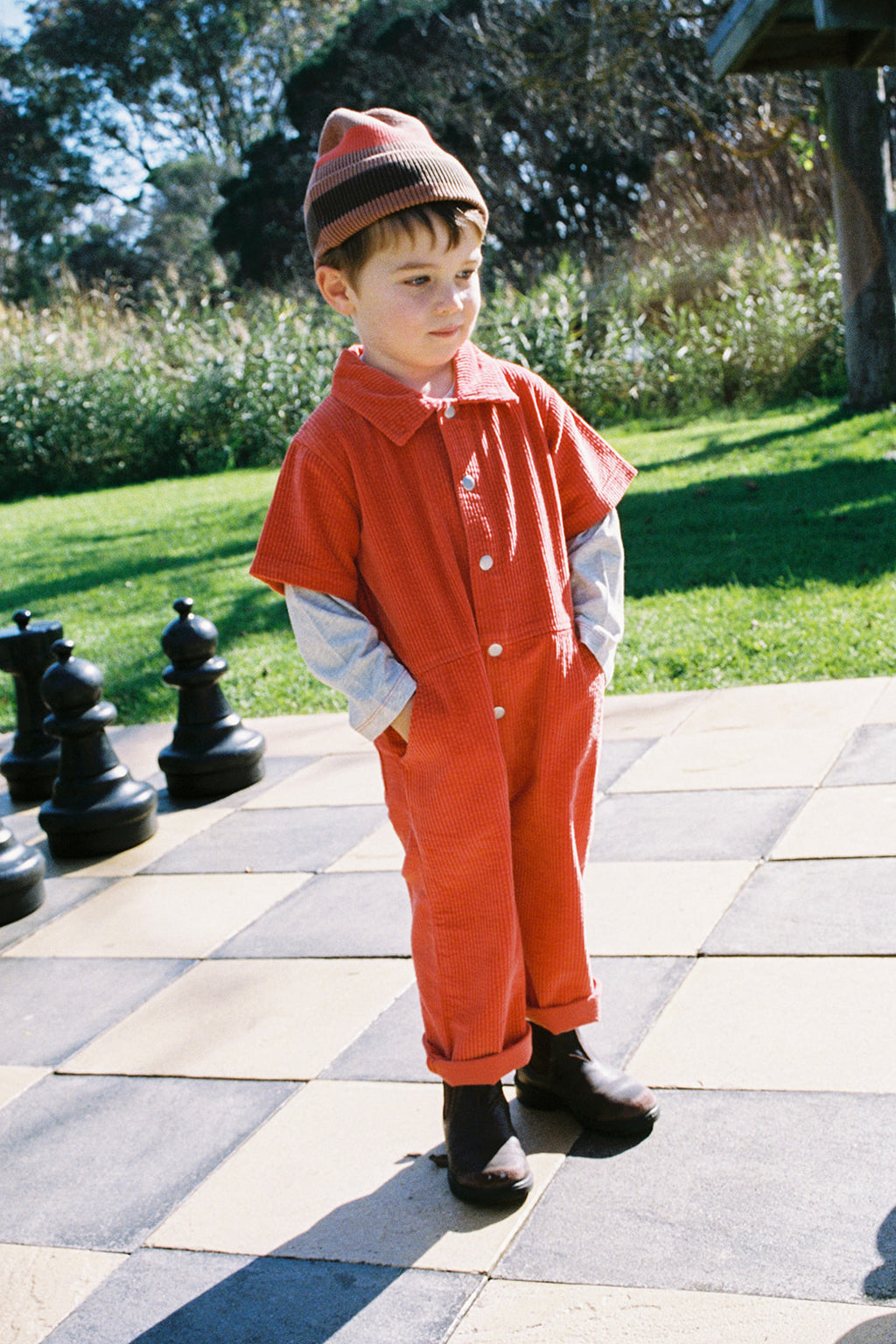 Organic Cord Boilersuit - Sauce