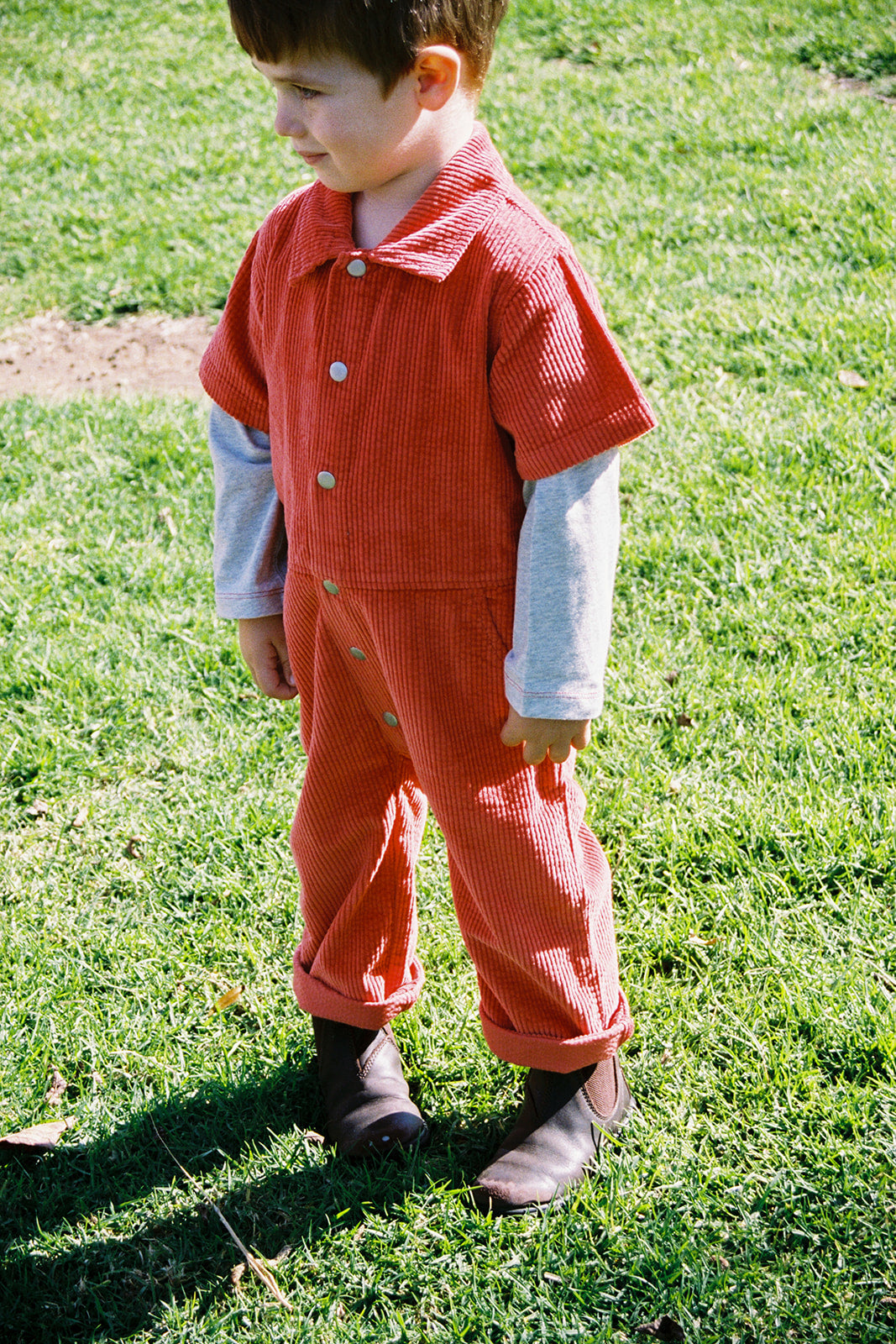 Organic Cord Boilersuit - Sauce