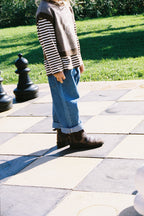 Organic Fields Embroidery Knit Vest - Espresso