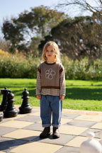 Organic Fields Embroidery Knit Vest - Espresso