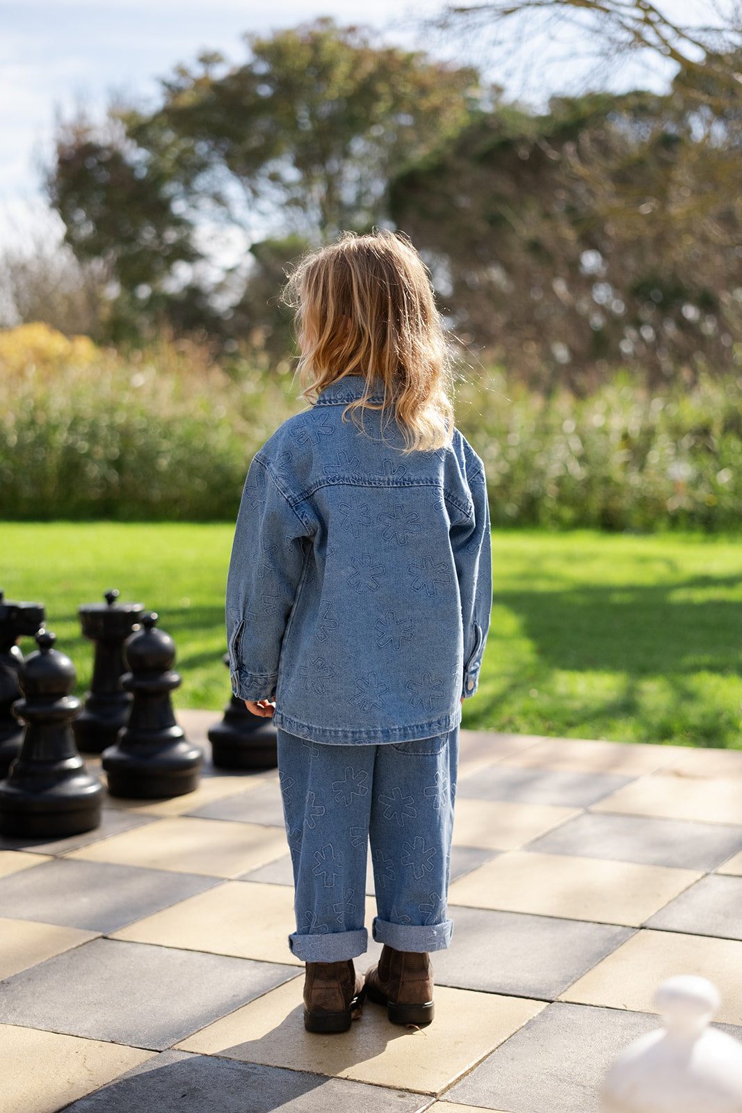 Organic Starlight Embroidery Denim Pant