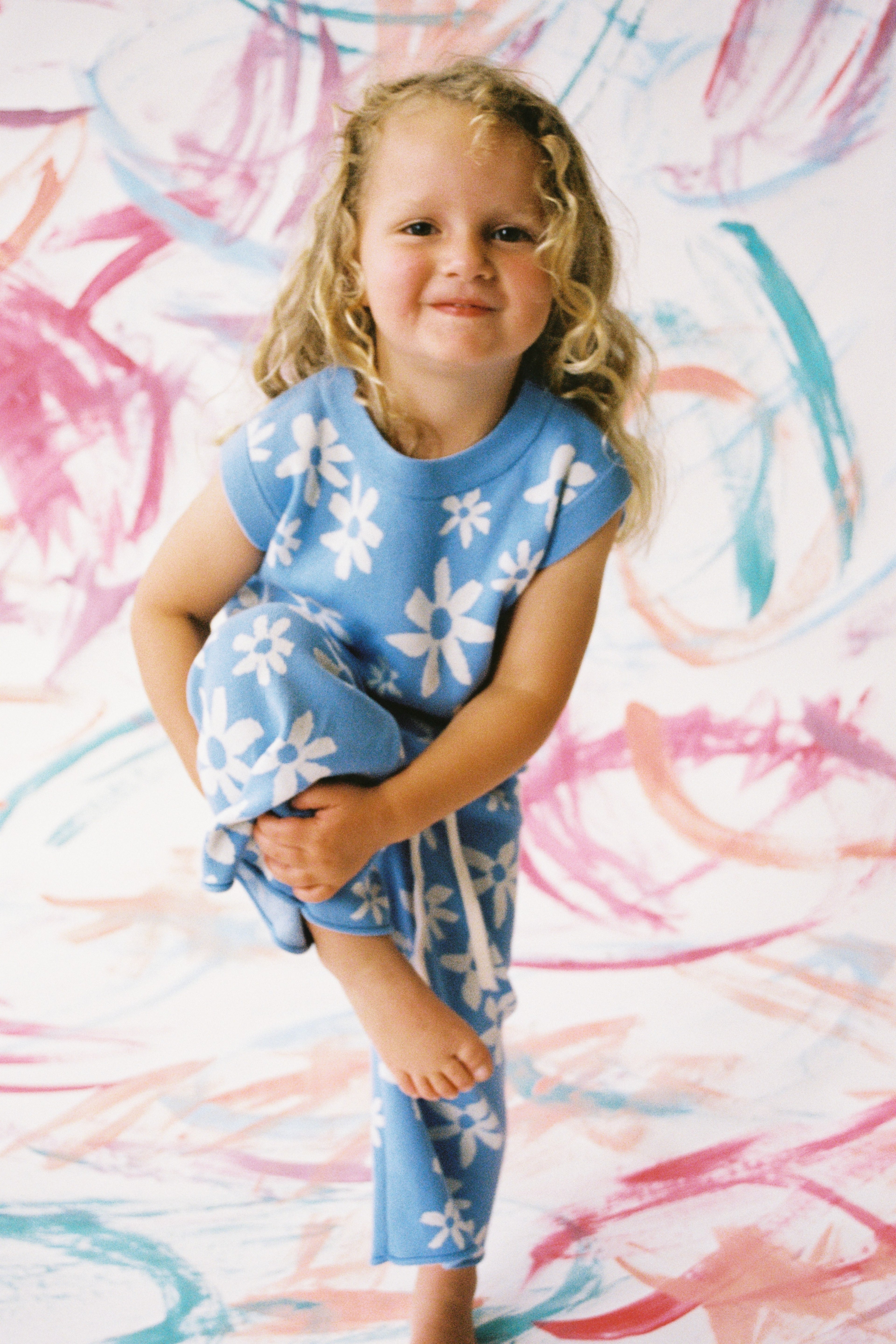 Organic Knit Vest - Wild Flower