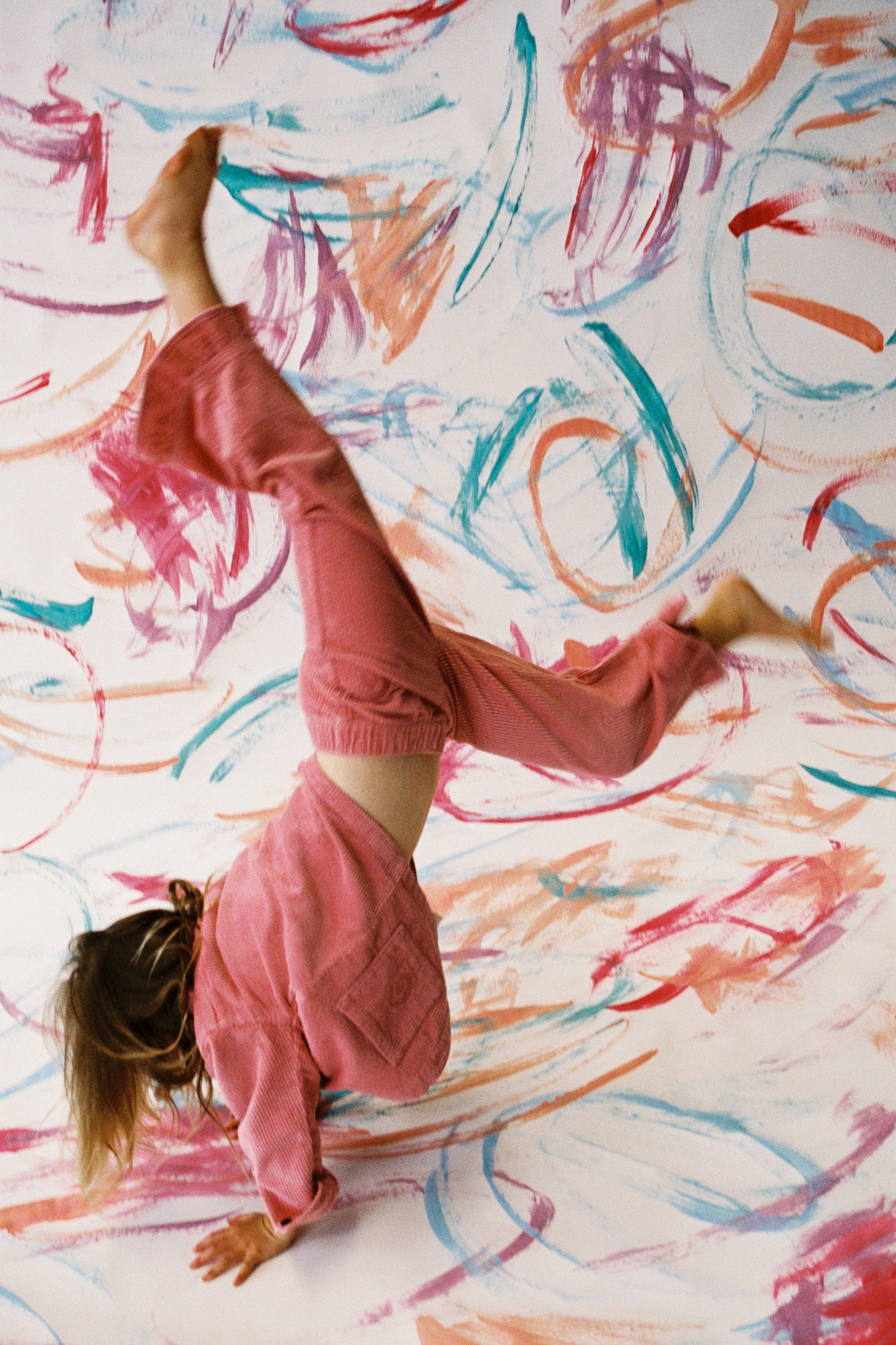 Organic Cord Frill Pant - Sorbet