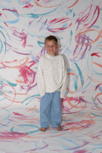 Organic Funfetti Knit Pull Over - Surf