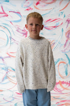 Organic Funfetti Knit Pull Over - Surf