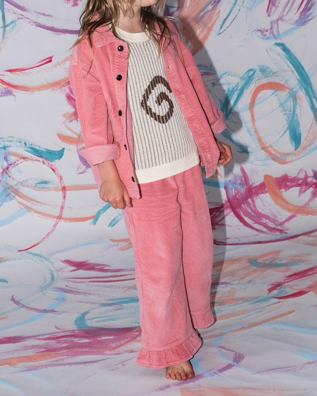 Organic Cord Shirt Jacket - Sorbet