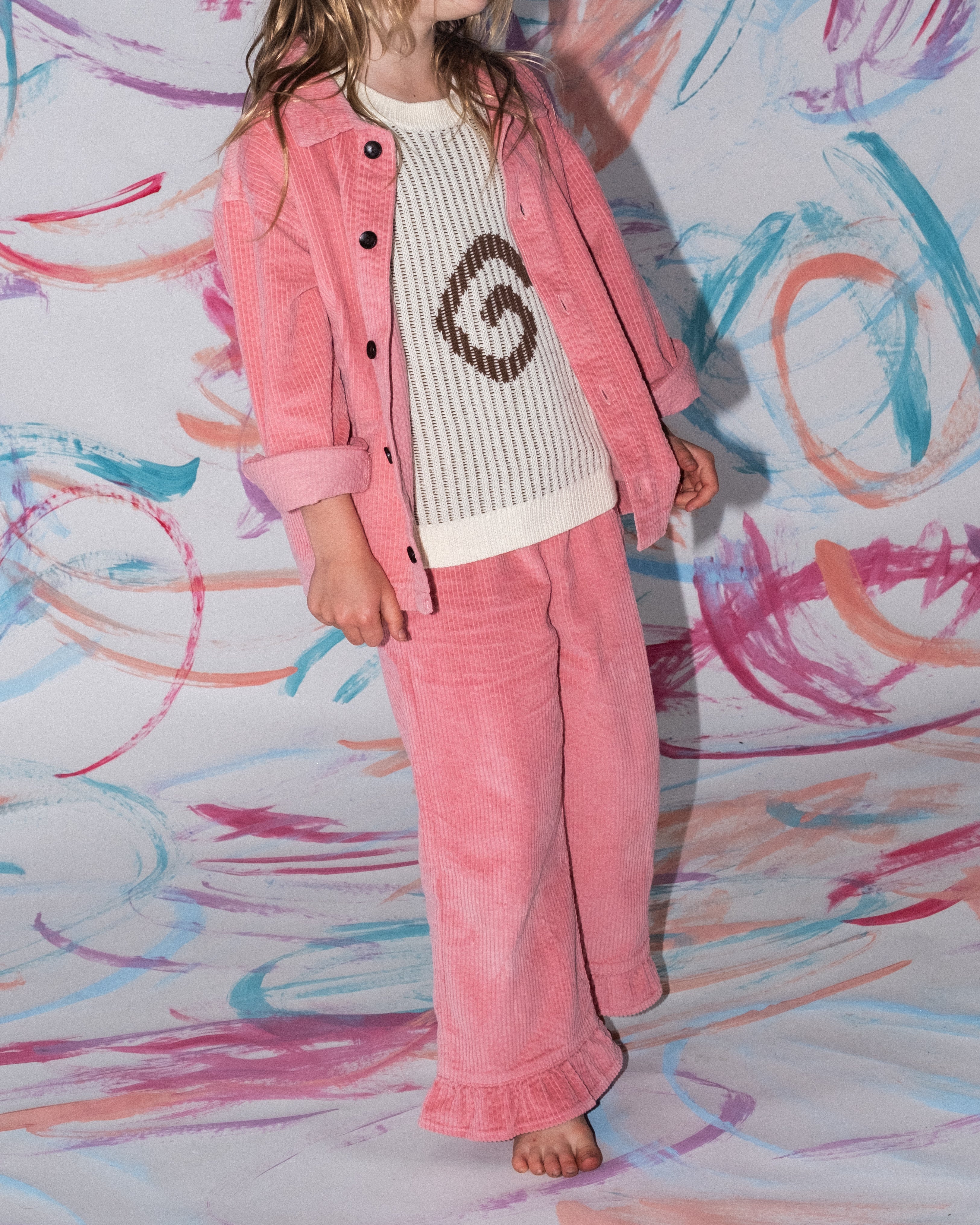 Organic Cord Shirt Jacket - Sorbet