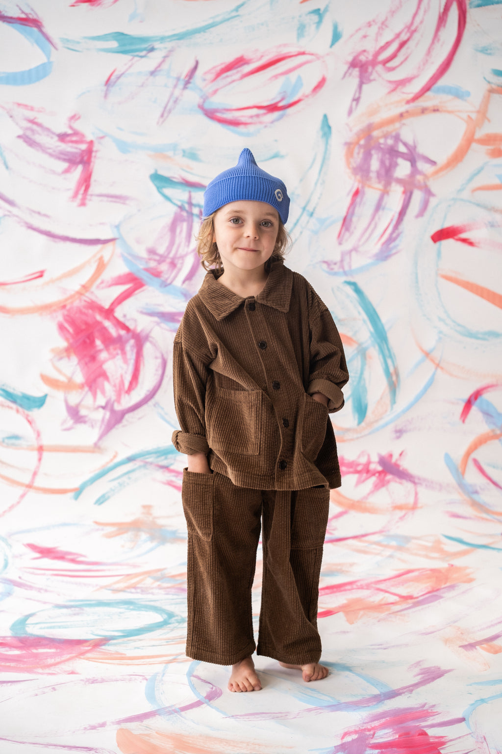 Organic Cord Shirt Jacket - Espresso