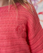 Organic Heavy Knit Tee - Bright Sorbet
