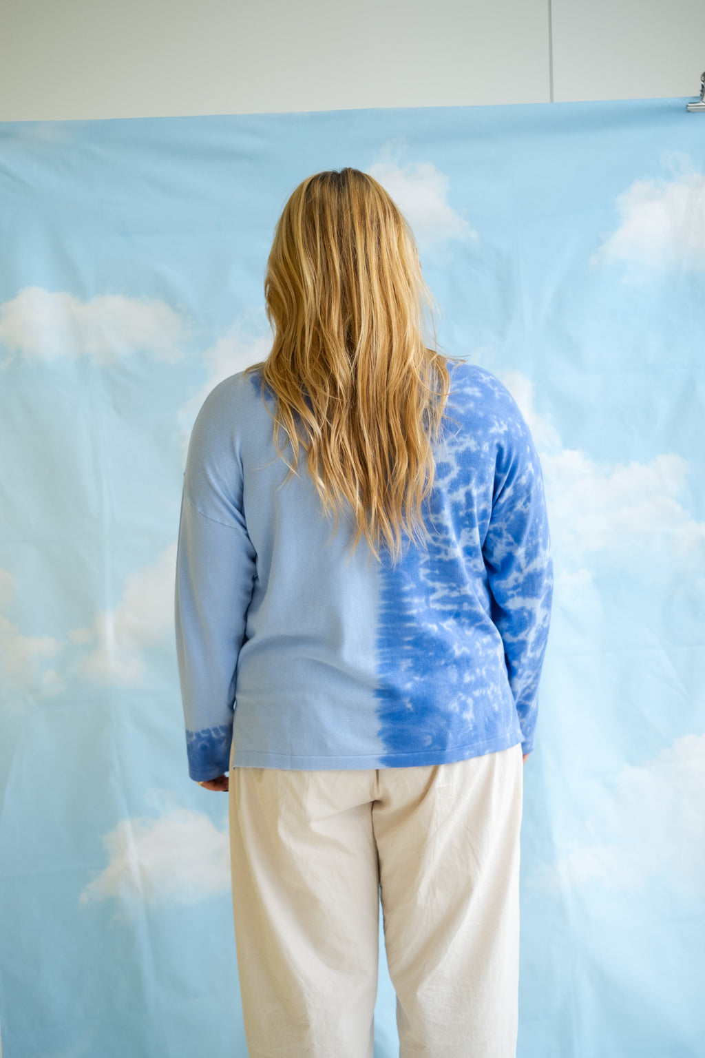 Ladies Organic Knitted Tie Dye Longsleeve Tee