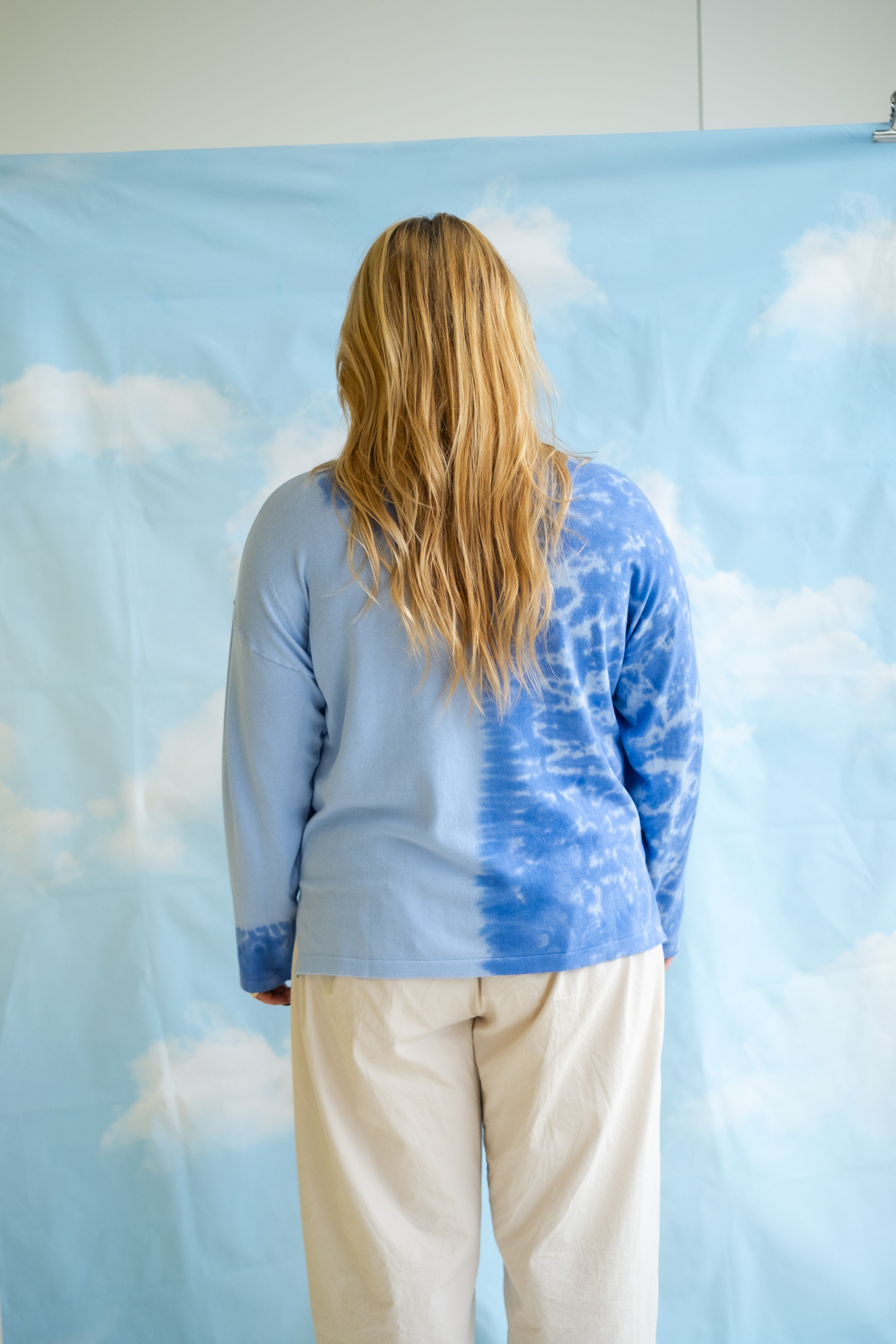 Ladies Organic Knitted Tie Dye Longsleeve Tee