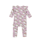 Magical Unicorn Frill Romper - Orchid