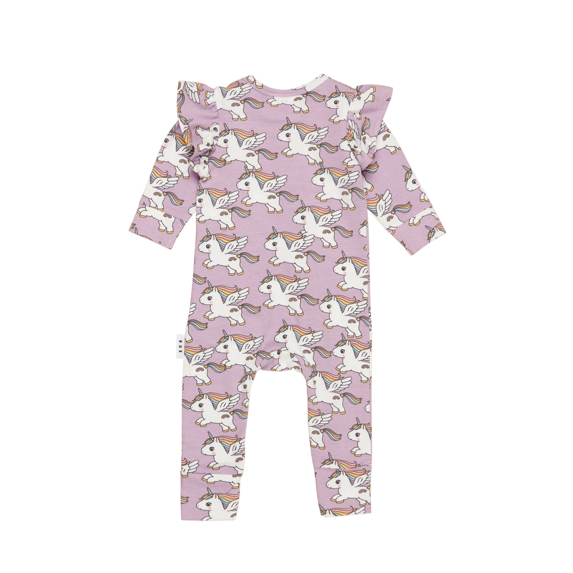 Huxbaby Magical Unicorn Frill Romper - Orchid