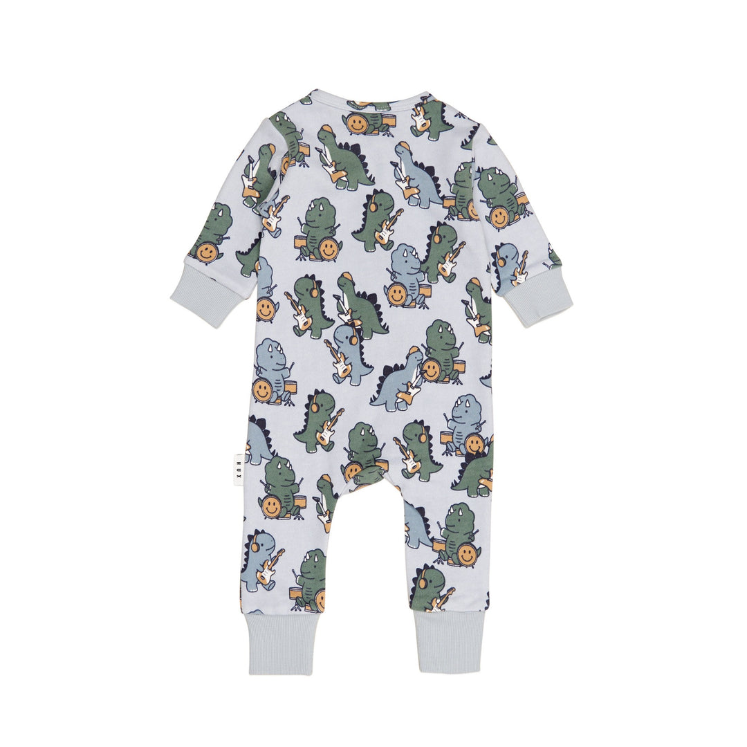 Huxbaby Dino Band Romper - Slate