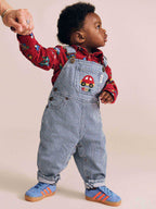 Car Denim Stripe Overalls