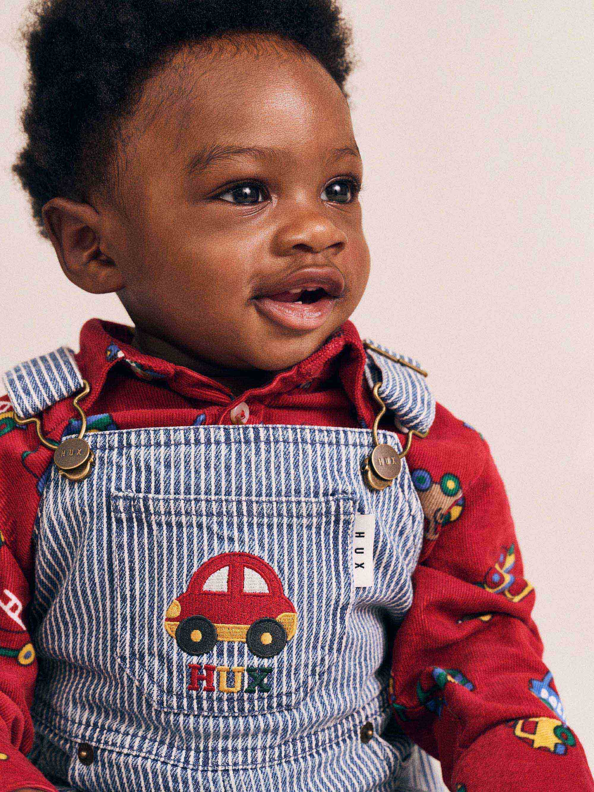Car Denim Stripe Overalls