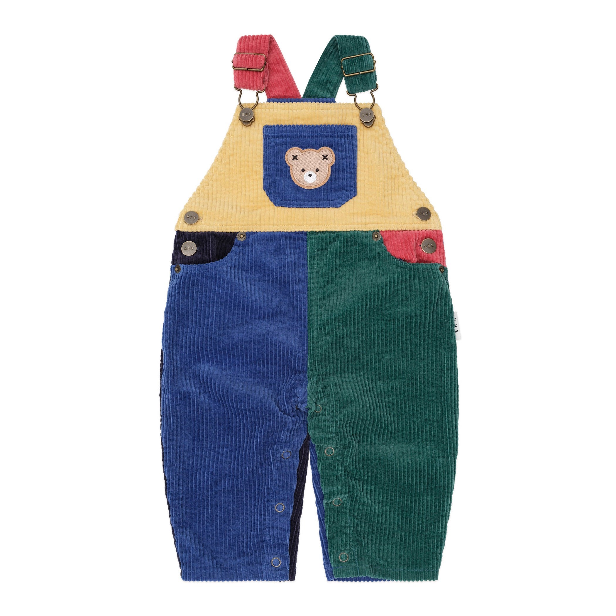 Colour Block Cord Overalls