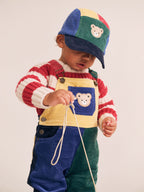 Colour Block Cord Overalls