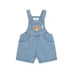 Huxbear Knit Denim Short Overalls - Denim