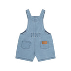 Huxbear Knit Denim Short Overalls - Denim