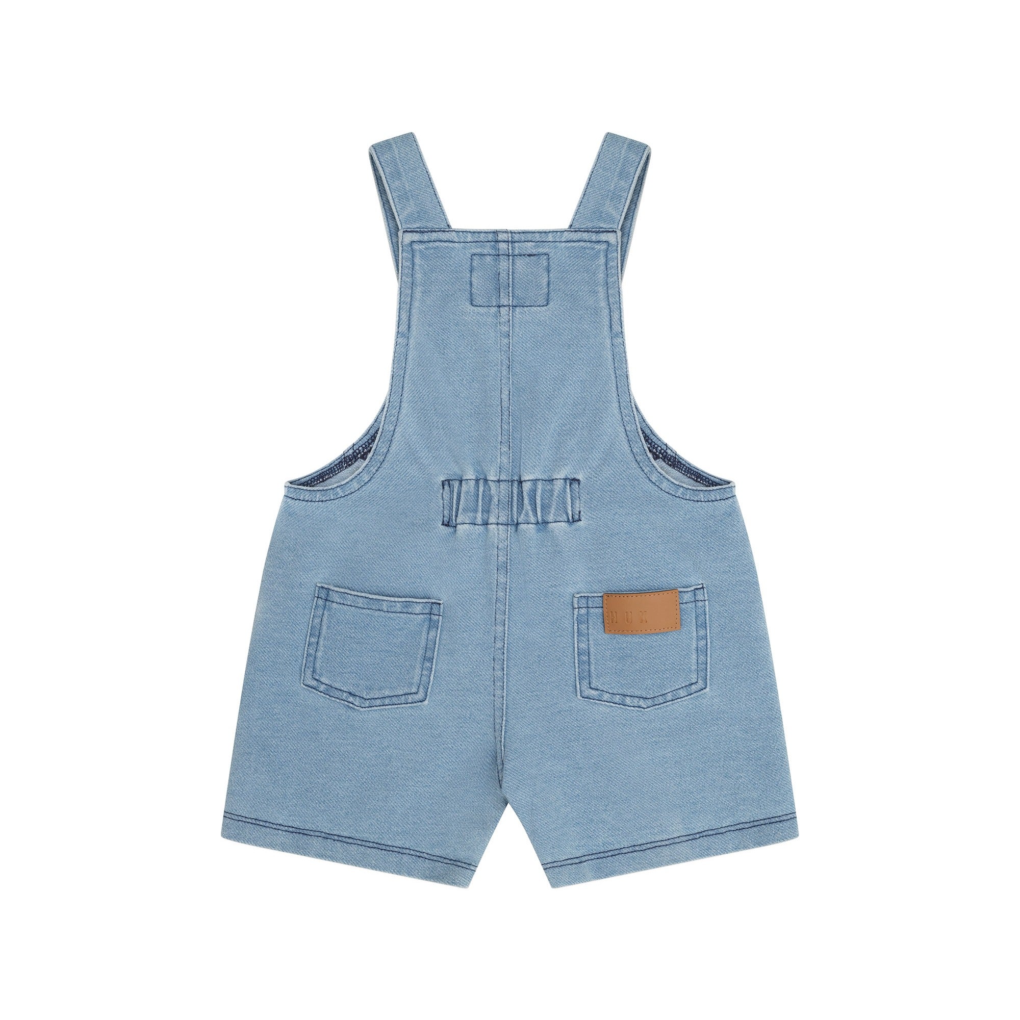 Huxbear Knit Denim Short Overalls - Denim