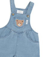 Huxbear Knit Denim Short Overalls - Denim
