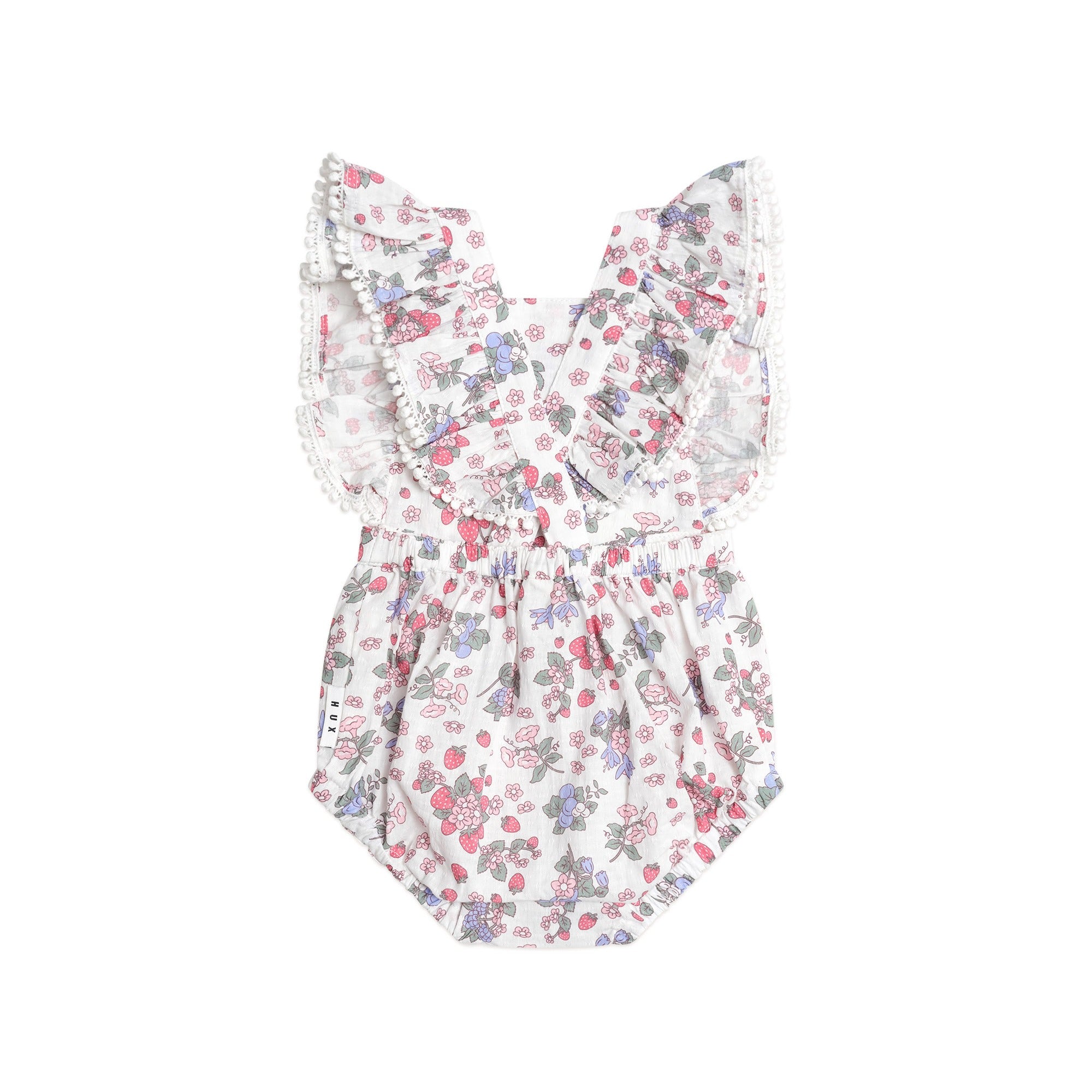 Huxbaby Strawberry Garden Playsuit Cream