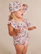 Huxbaby Strawberry Garden Playsuit Cream