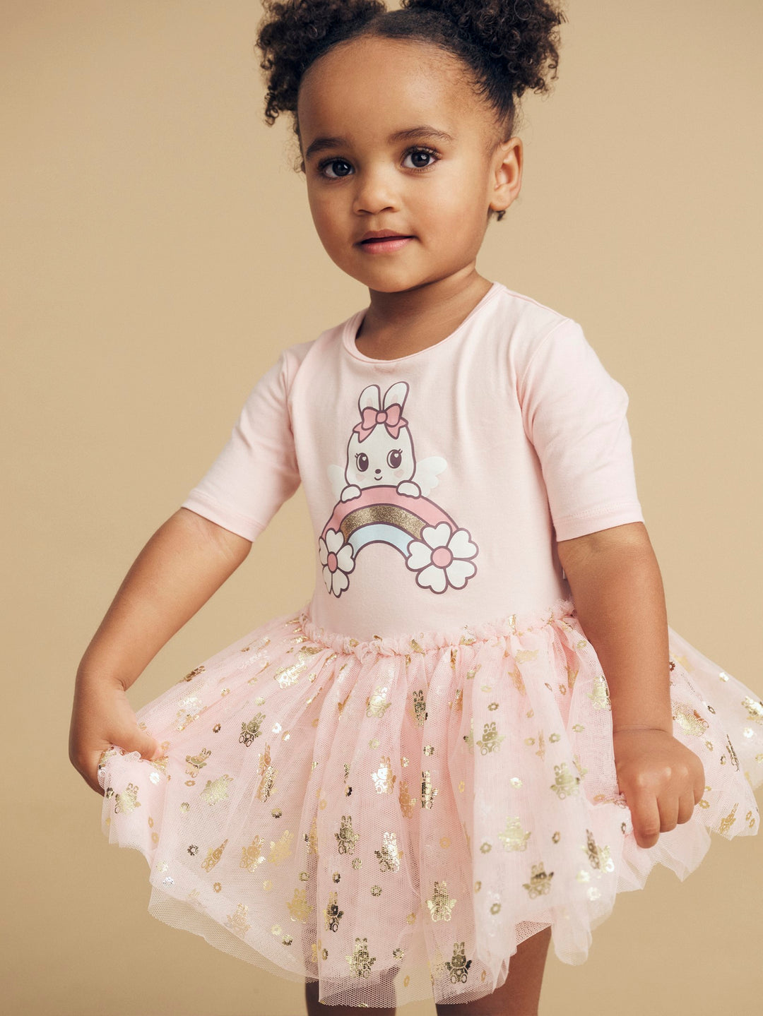 Huxbaby Fairy Bunny Ballet Onesie - Pink Pearl