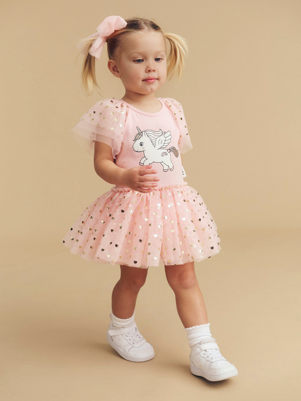 Glitter Unicorn Ballet Onesie - Rosebud