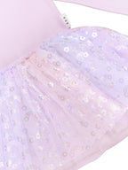 Rainbow Rib Ballet Onesie - Bright Orchid
